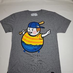 Official Johnny Cupcakes BakeBall For-ev-ver T-shirt gray size M
